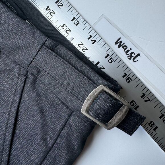 Dirty English Juicy Couture Men 32 Black Metallic Pinstripe Dress Pants Y2K Goth - Picture 11 of 16